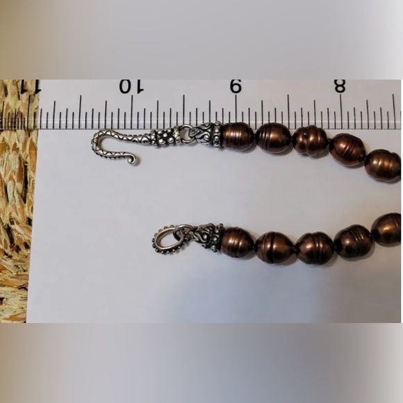 Barbara Bixby 18kt and Sterling Chocolate Pearl Key Enhancer Necklace - Picture 11 of 16